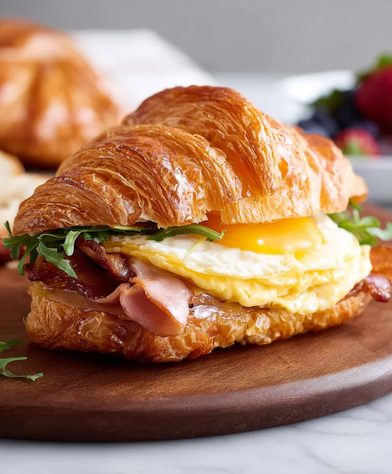 Easy Croissant Breakfast Sandwiches – Quick & Delicious