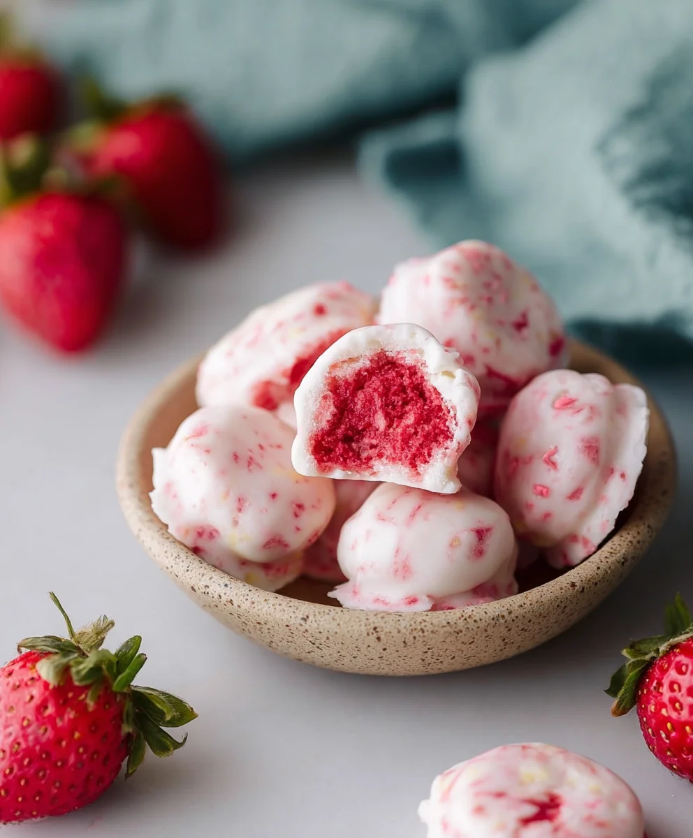 Easy Strawberry Yogurt Bites-Quick & Refreshing Treat