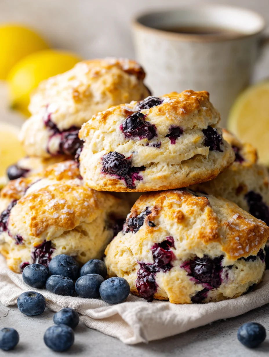 Sourdough Discard Blueberry Lemon Scones-Easy Recipe
