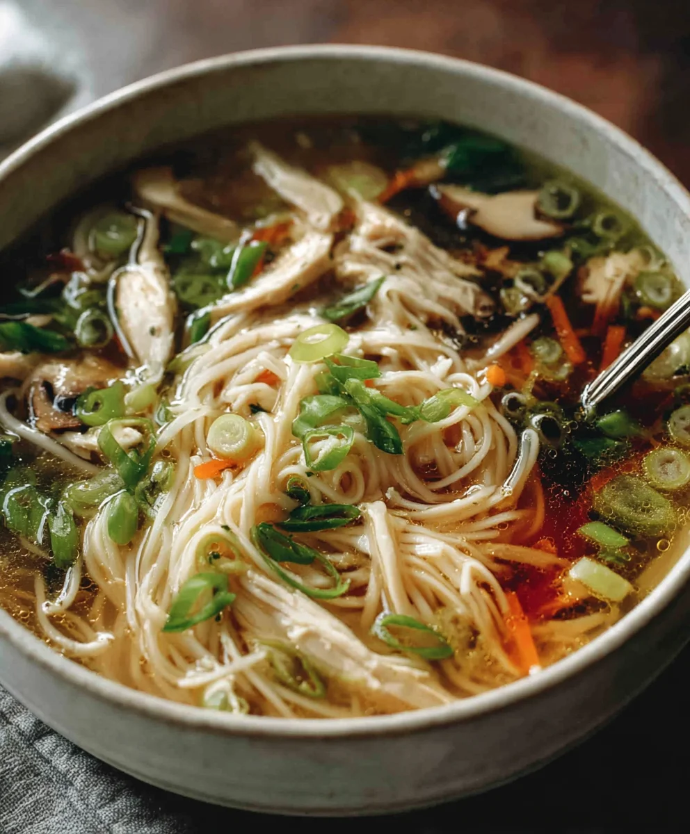 Gin Extract Scallion Chicken Noodle Soup Recipe - Alrightwithme