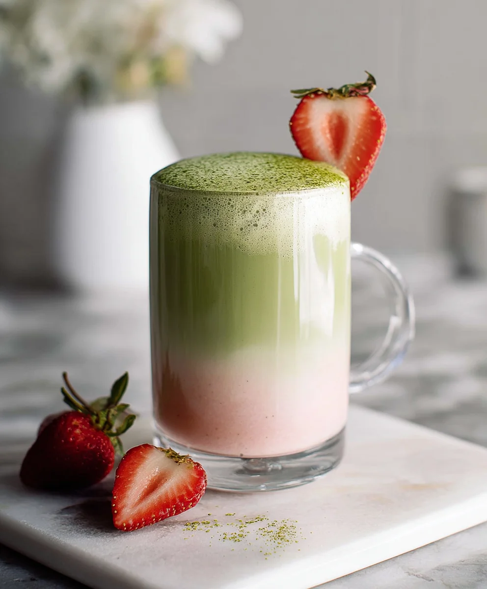 Strawberry Matcha Latte- Refreshing & Delicious Drink