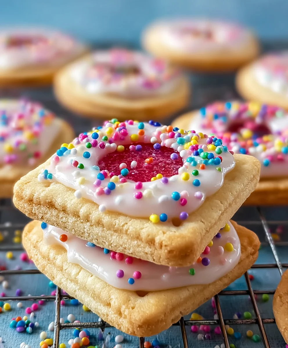 Frosted Pop-Tart Cookies - Easy Homemade Treat