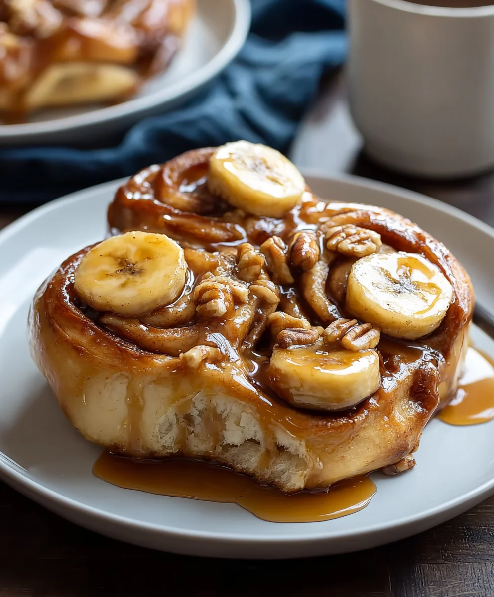 Bananas Foster Cinnamon Rolls - Best Dessert Ever