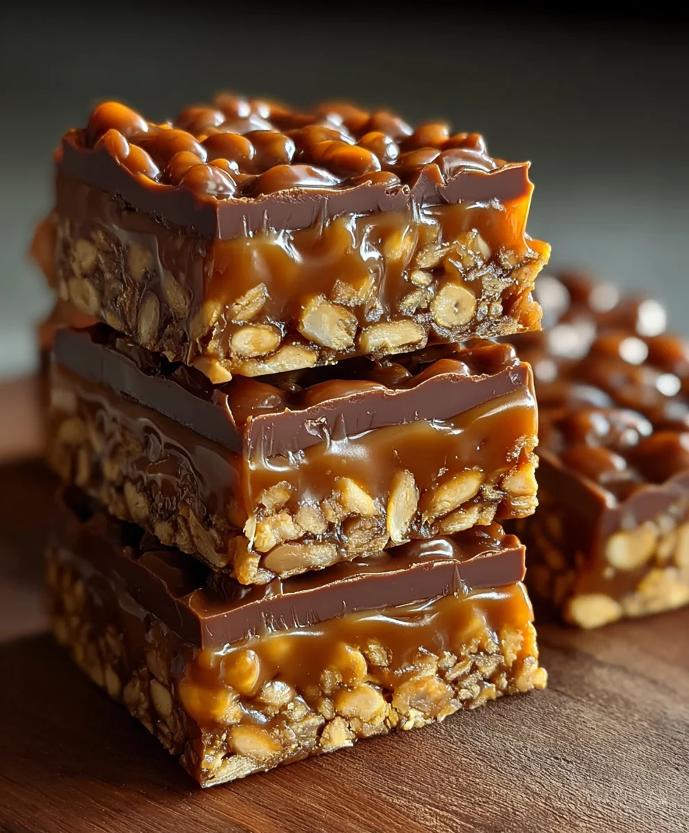 Caramel Fudge Crunch Bars-Easy Sweet Treat