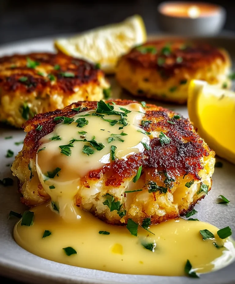 Cheddar Crab Cakes-Lemon Butter Drizzle Recipe