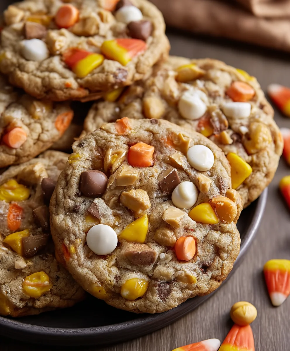 Candy Corn Trail Mix Cookies-Easy Festive Treat