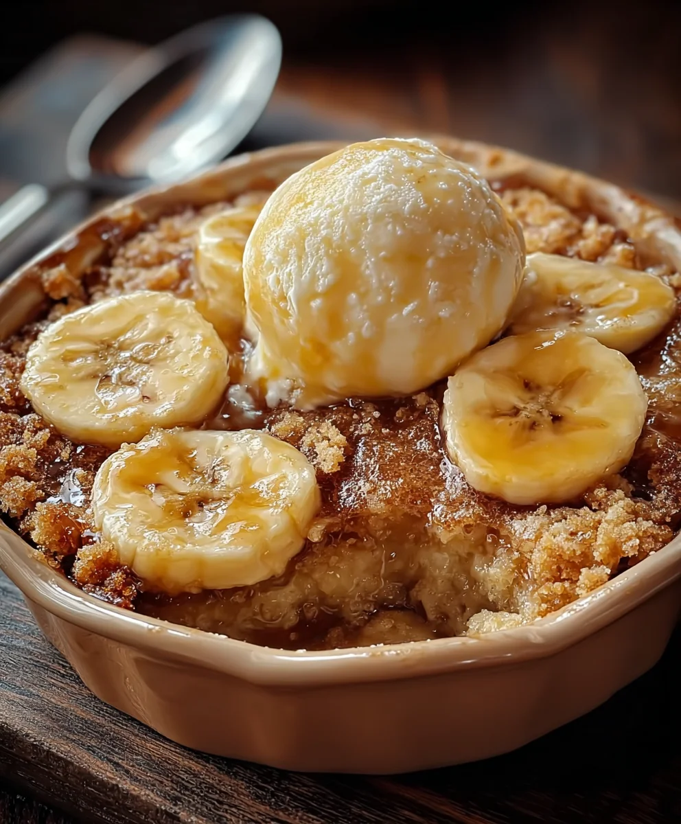 Southern Banana Cobbler Delight-Easy Sweet Treat