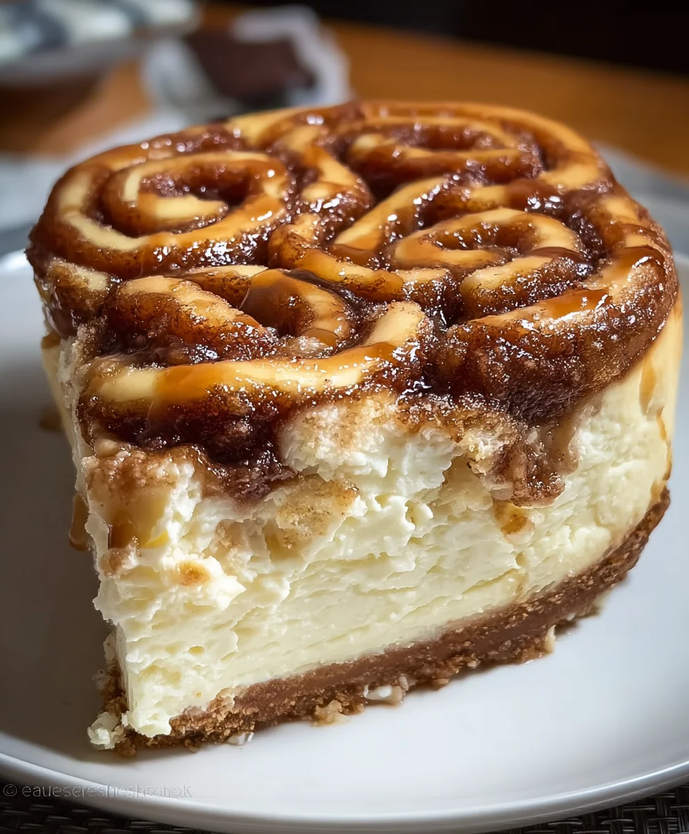 Cinnamon Roll Honeybun Cheesecake Bliss