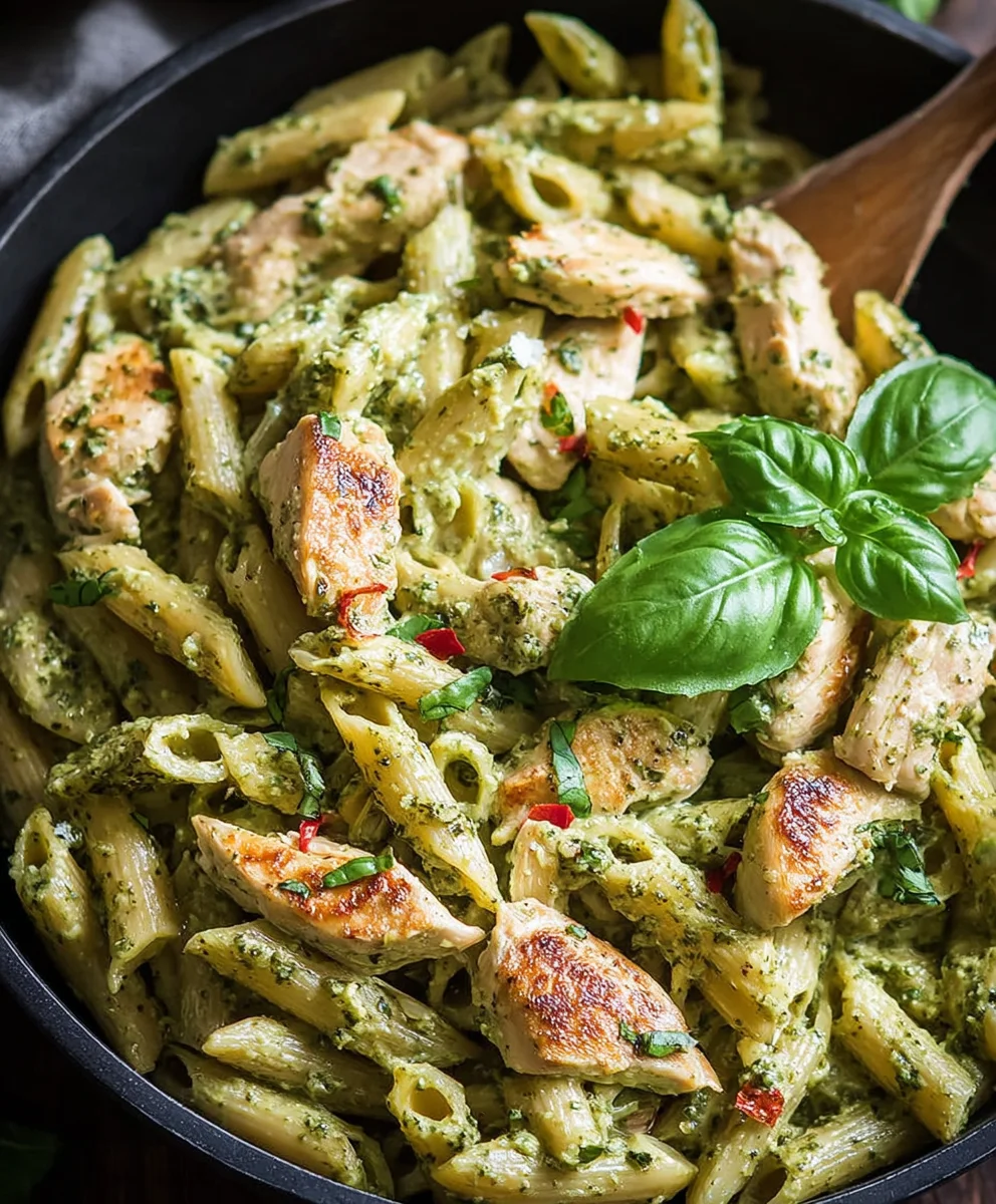 Creamy Chicken Pesto Pasta Recipe - Easy & Delicious
