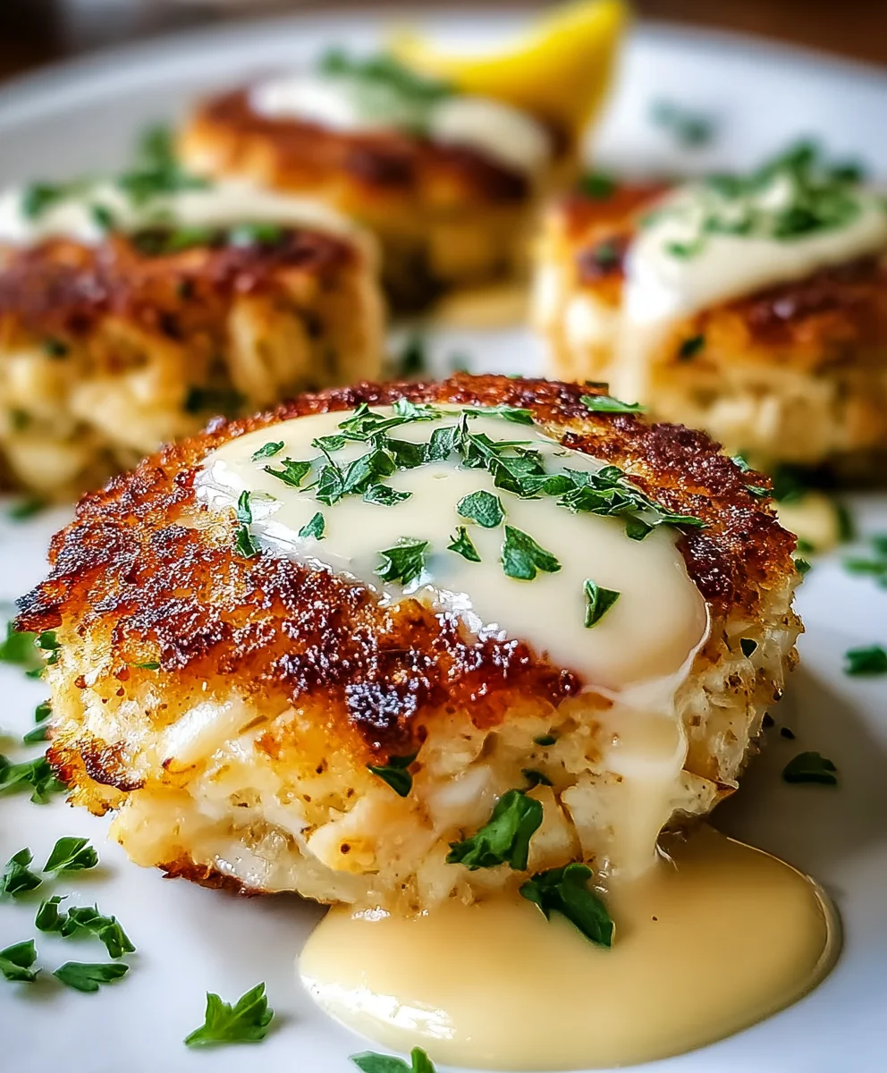 Cheddar Crab Cakes-Lemon Butter Drizzle Recipe