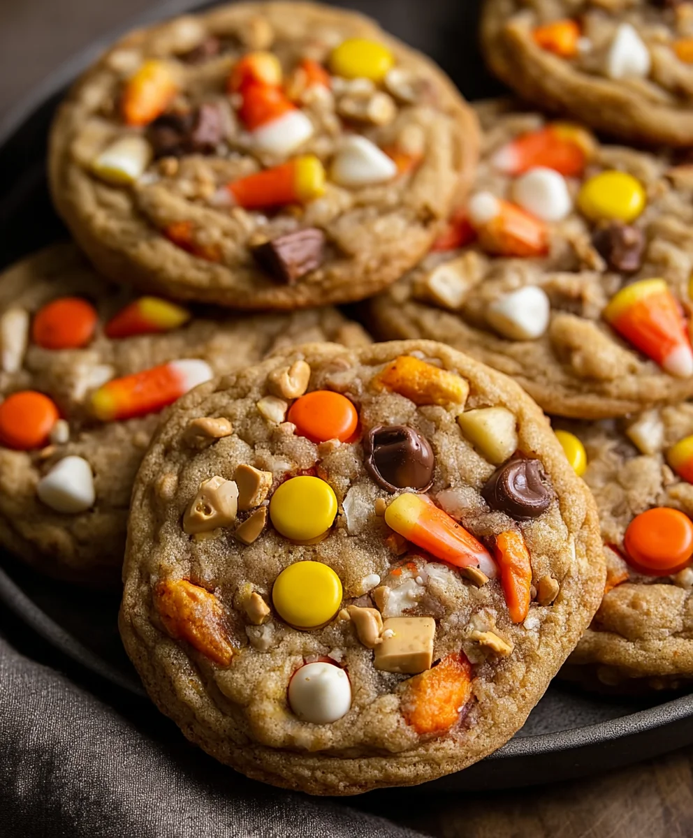 Candy Corn Trail Mix Cookies-Easy Festive Treat