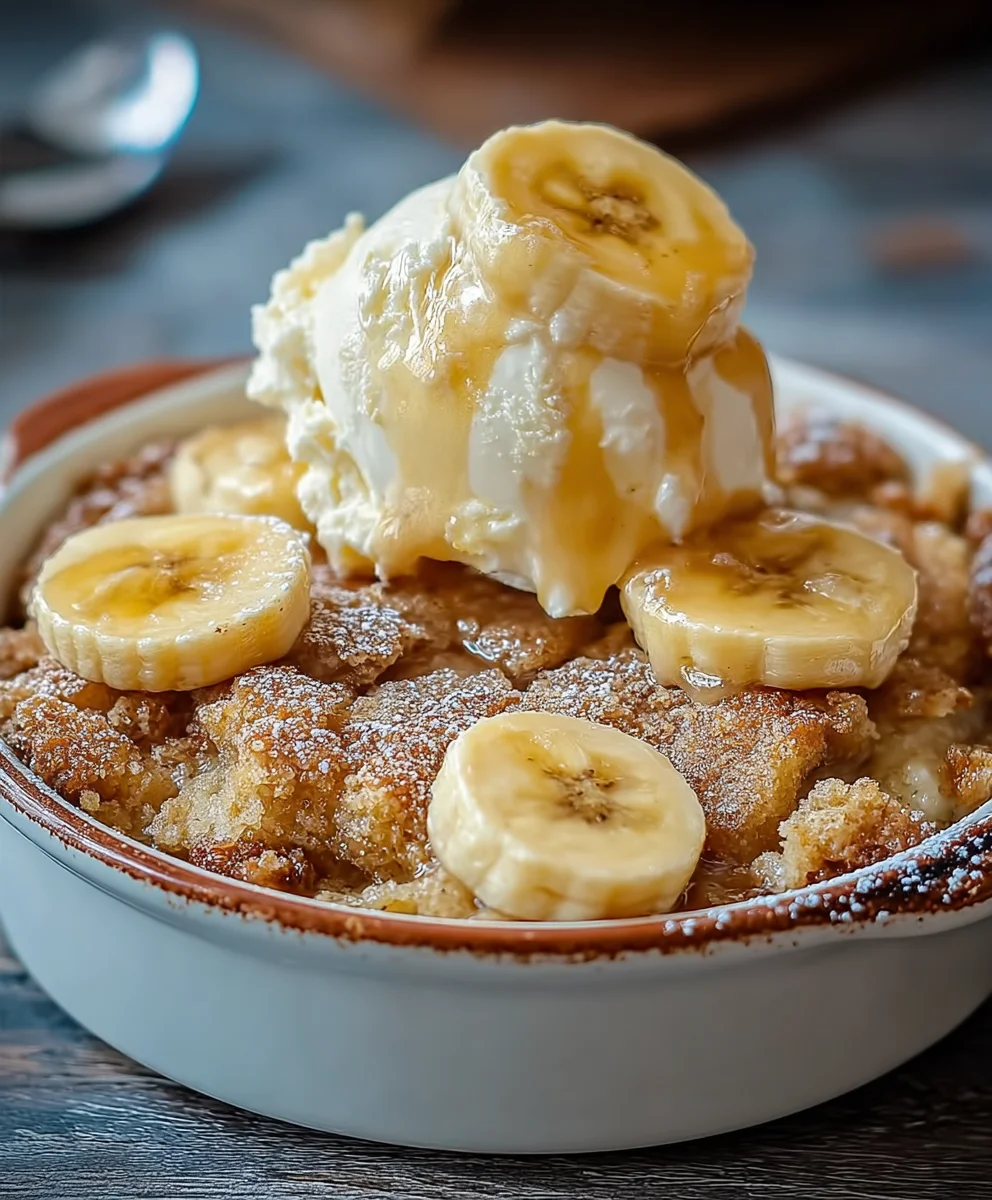 Southern Banana Cobbler Delight-Easy Sweet Treat