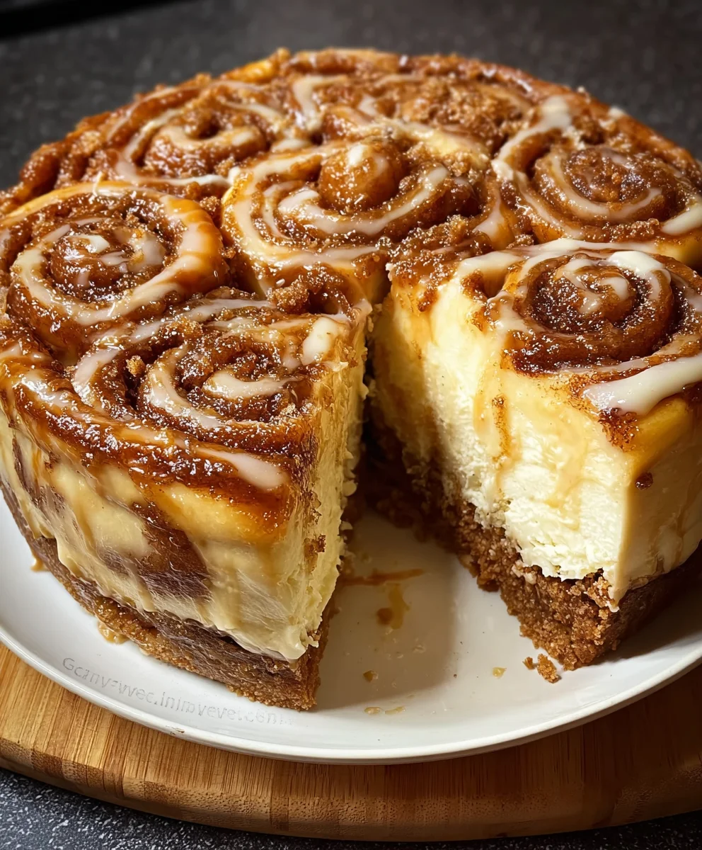 Cinnamon Roll Honeybun Cheesecake Bliss