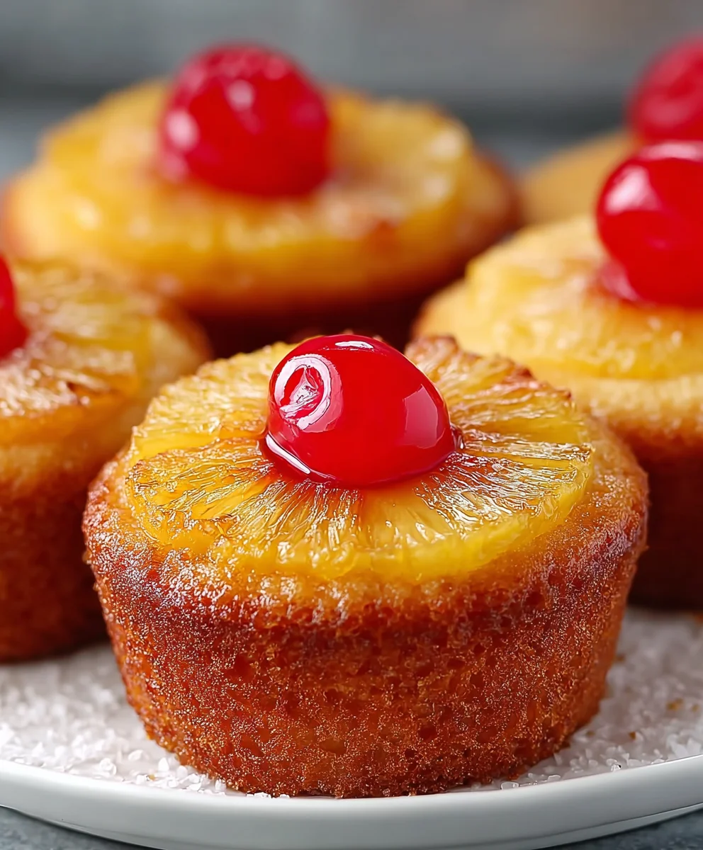Easy Pineapple Upside Down Cupcakes - Quick Dessert