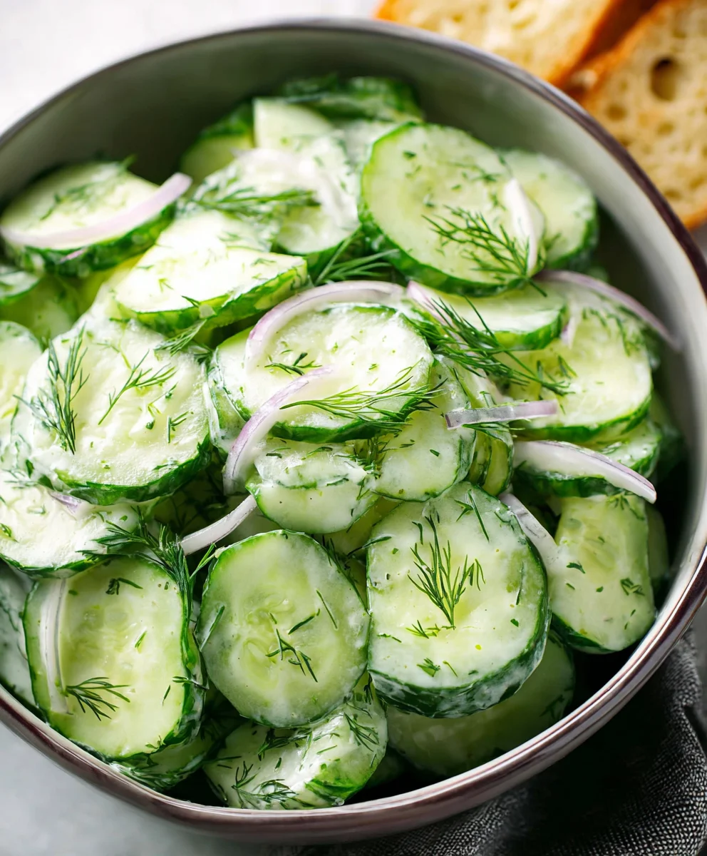 Easy Cucumber Dill Salad Recipe - Refreshing & Quick