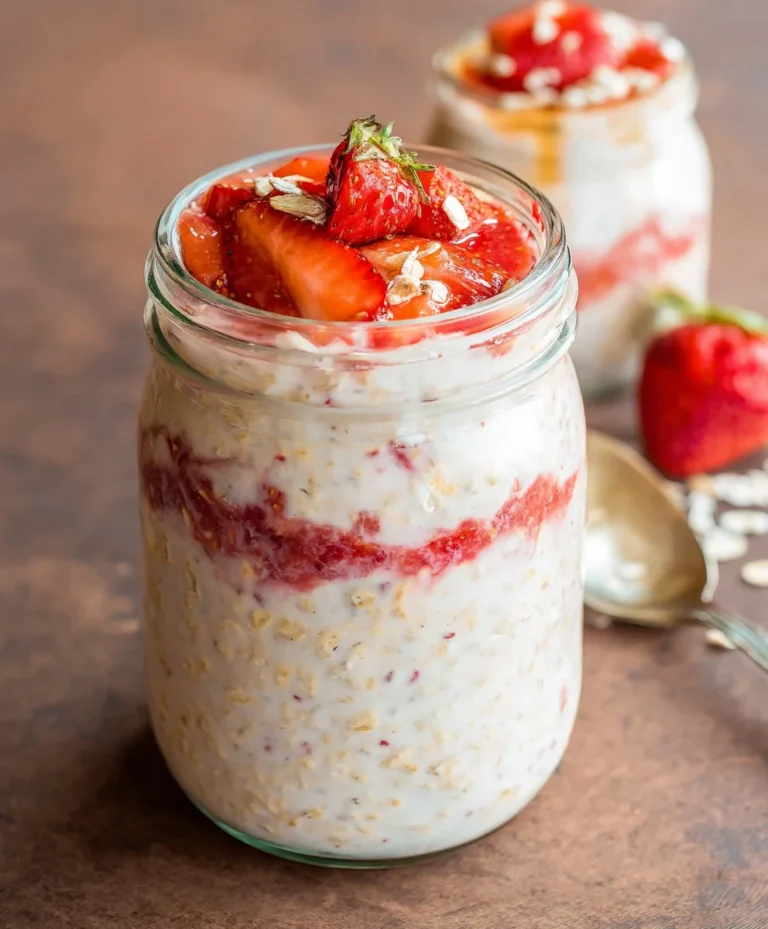 Strawberry Cheesecake Overnight Oats Recipe – Easy Breakfast