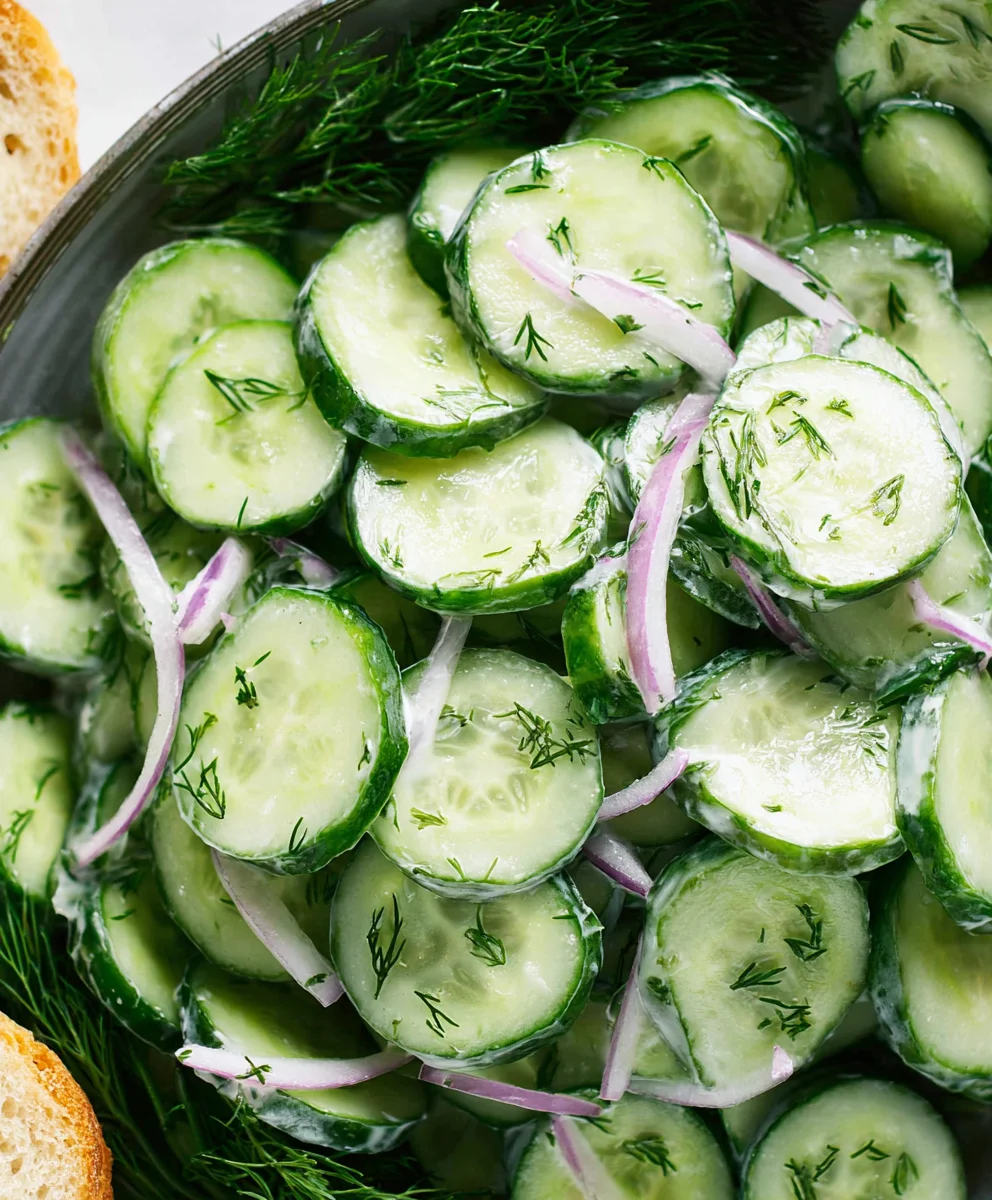 Easy Cucumber Dill Salad Recipe - Refreshing & Quick