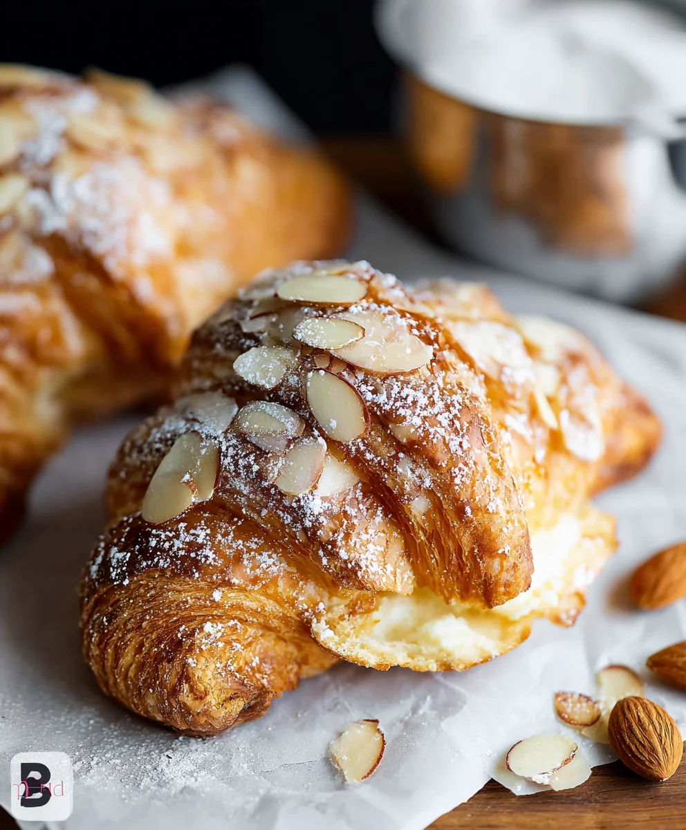 Almond Cream Filled Croissants- Flaky Pastry Perfection
