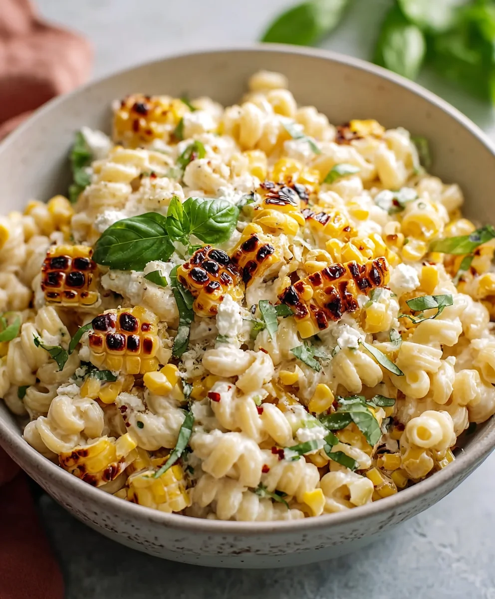 Creamy Street Corn Pasta Salad-Summer Favorite
