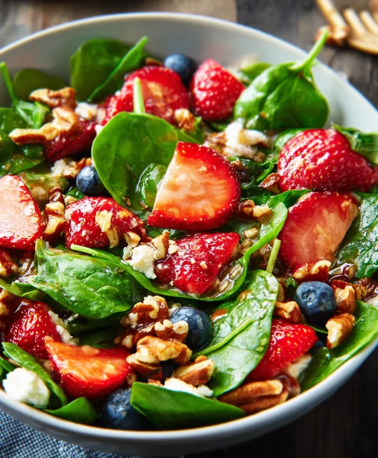 Easy Strawberry Spinach Salad Fast Recipe