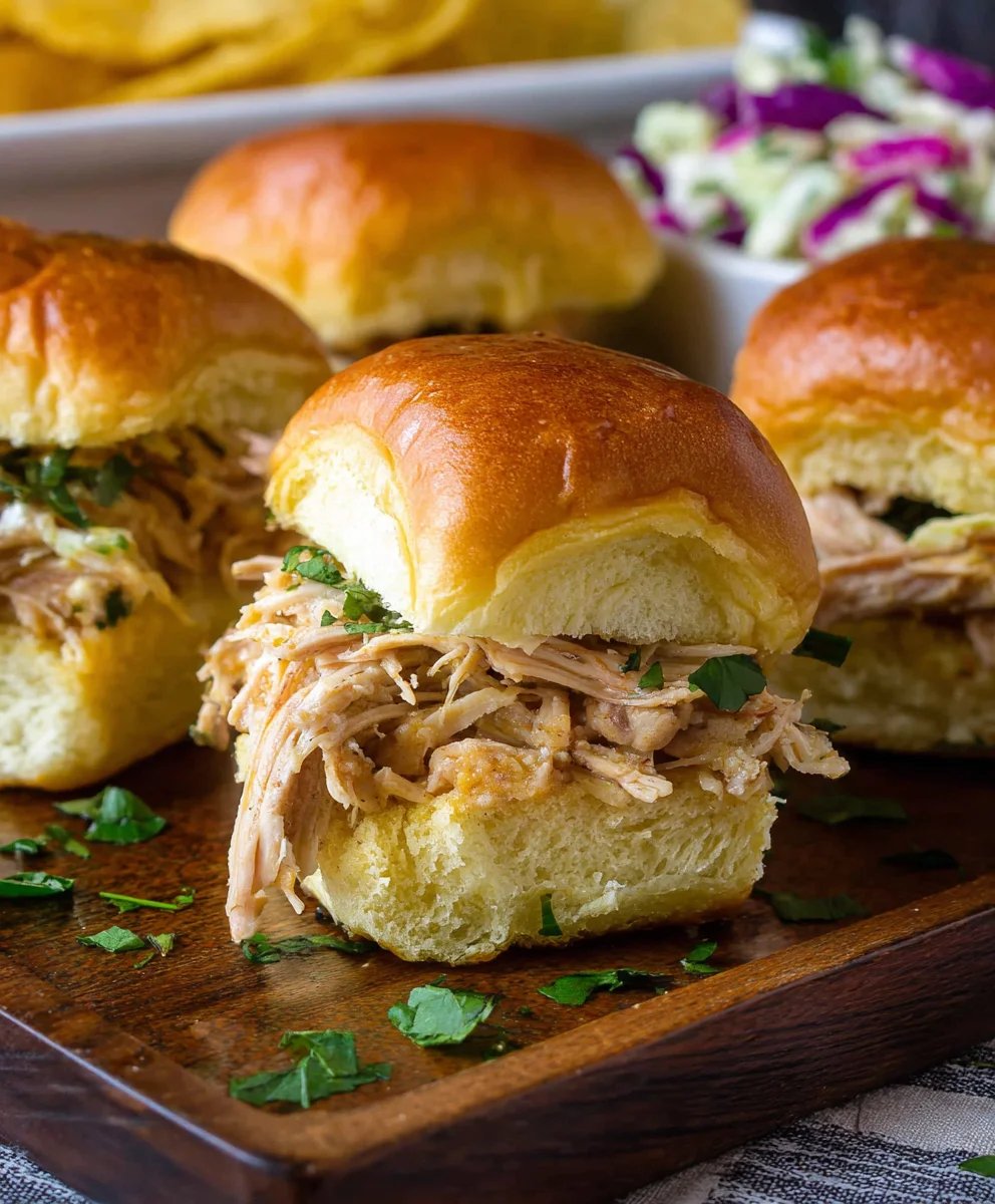 Crock Pot Mississippi Chicken Sliders - Easy & Delicious