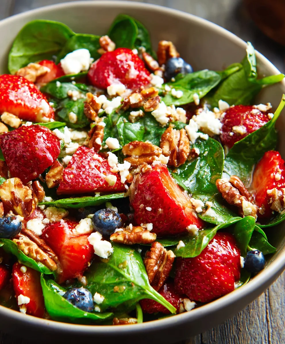 Easy Strawberry Spinach Salad Fast Recipe