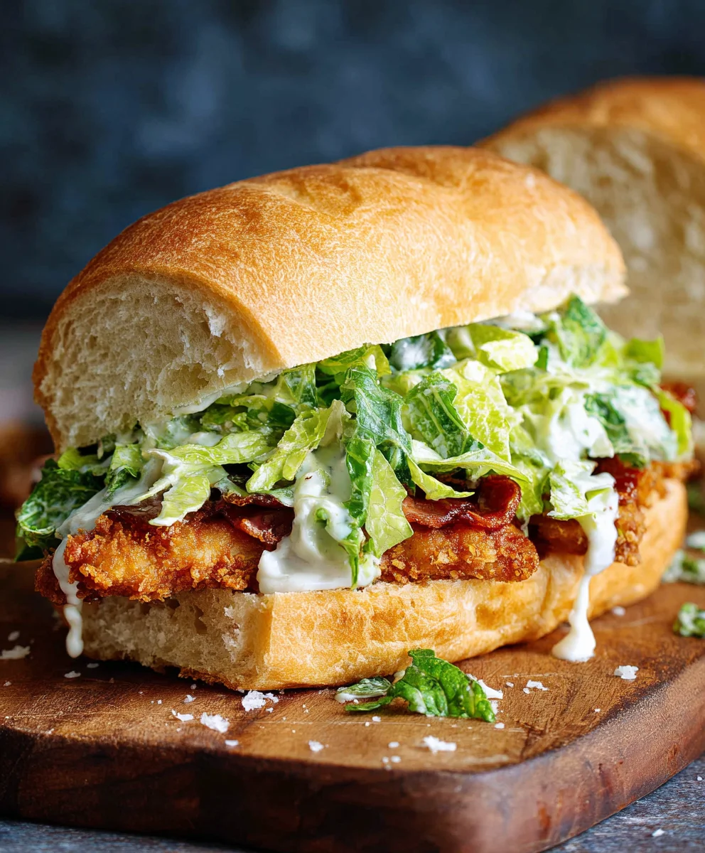 Crispy Chicken Caesar Sandwich - Easy & Delicious Recipe