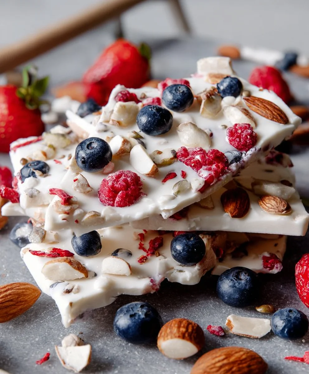 Easy Frozen Yogurt Bark Recipe-Healthy Snack Idea
