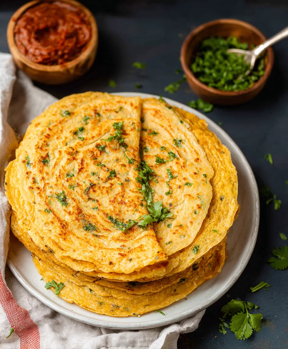 Masoor Dal Chilla Easy Savory Red Lentil Pancakes