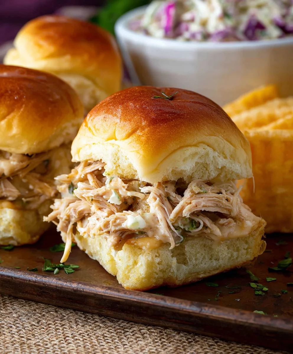 Crock Pot Mississippi Chicken Sliders - Easy & Delicious