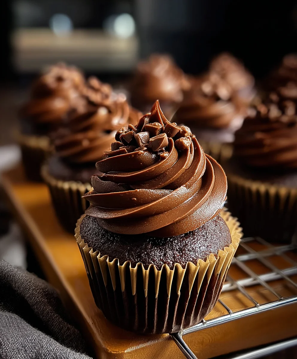 Decadent Chocolate Fudge Cupcakes-Easy Recipe