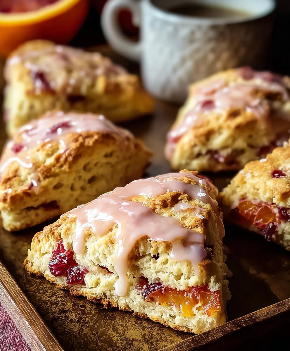 Zesty Blood Orange Scones-Bright Citrus Baking Delight
