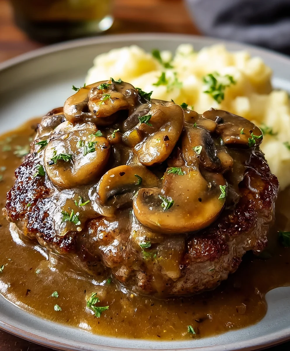 Bobby Flay's Salisbury Steak - Mushroom Gravy