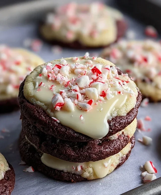 White Chocolate Peppermint Bark Cookies