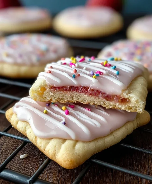 Strawberry Pop Tart Cookies