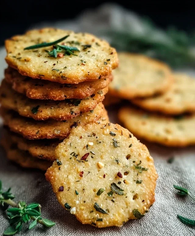 Garlic and Herb Chickpea Flour Snack Crackerss