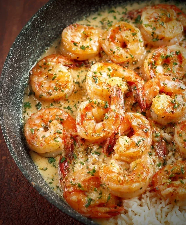 Creamy Garlic Shrimp (15 mins)