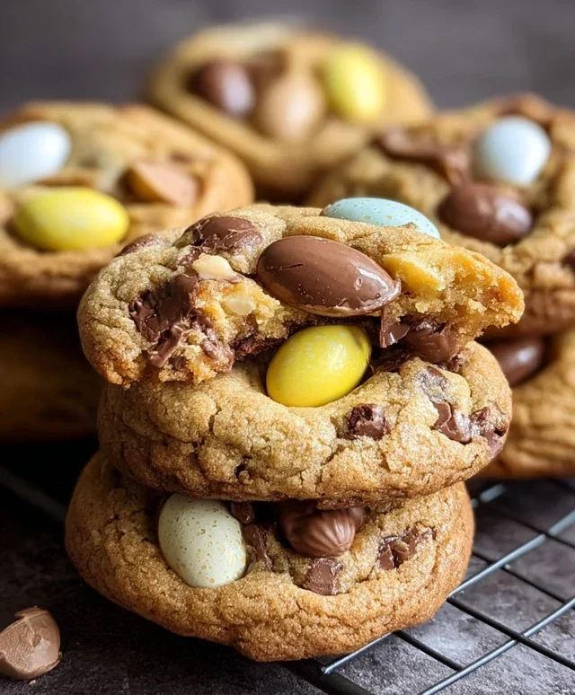 Brown Butter Cadbury Egg Cookies