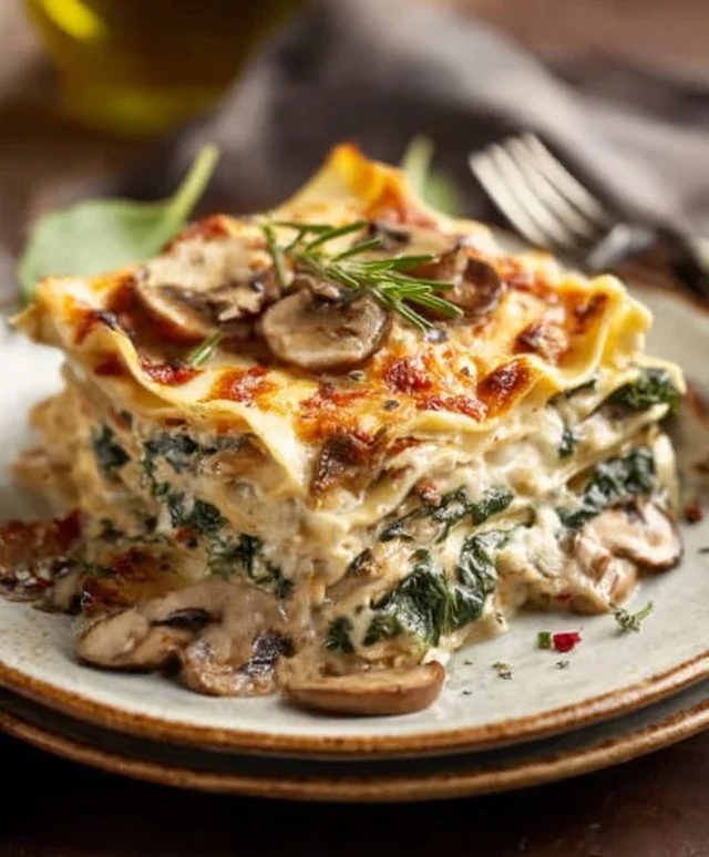 Mushroom And Spinach Lasagna Recipe