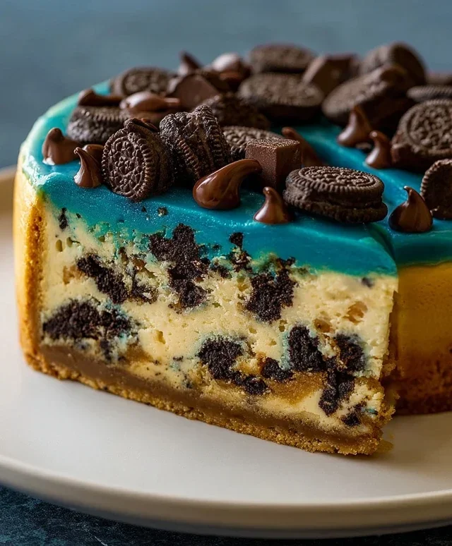 Cookie Monster Cheesecake