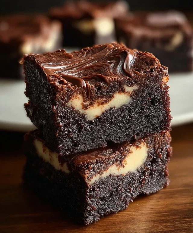 Dark Chocolate Cheesecake Brownies