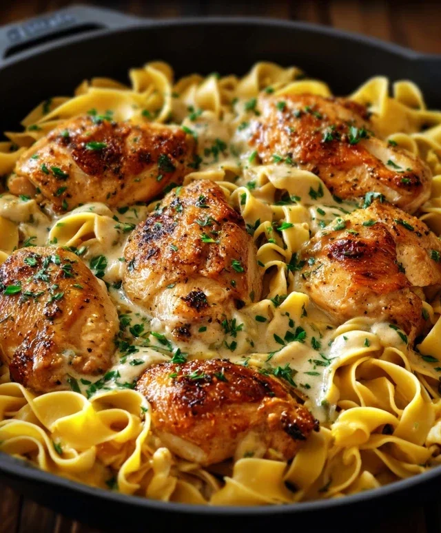 One-Pan Chicken with Buttered Noodles