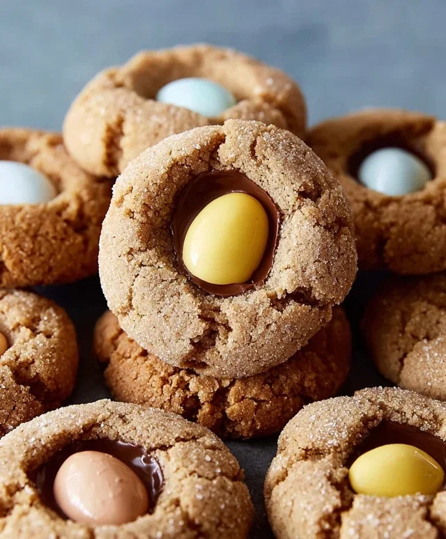 Cadbury Egg Kiss Cookies