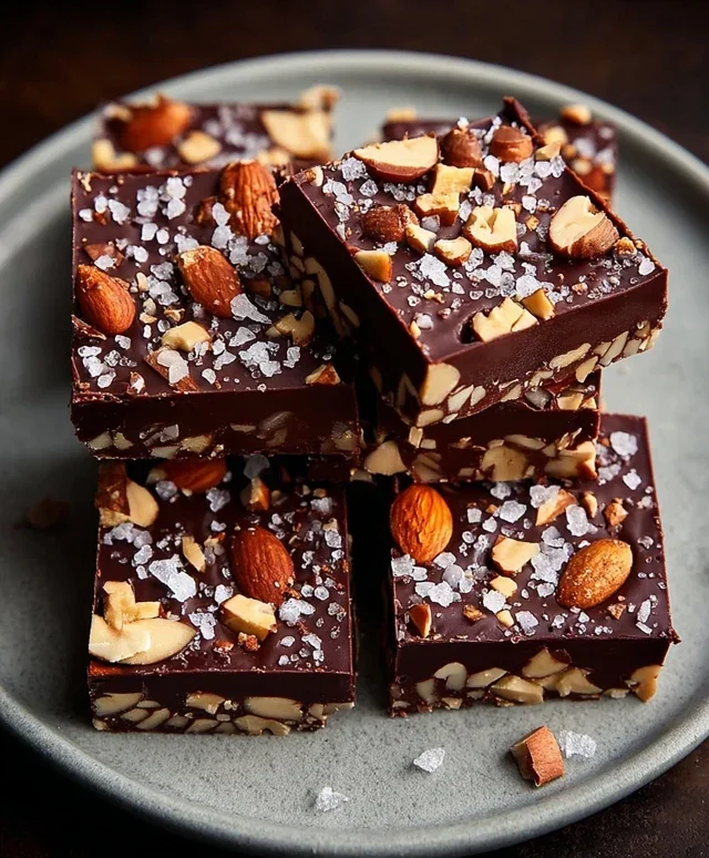 Dark Chocolate and Sea Salt Nut Bars