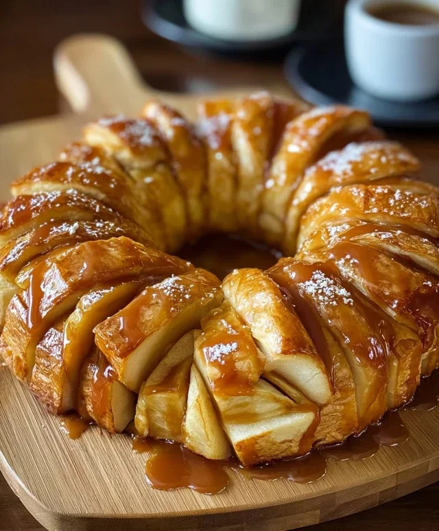Caramel Apple Cream Cheese Crescent Ring