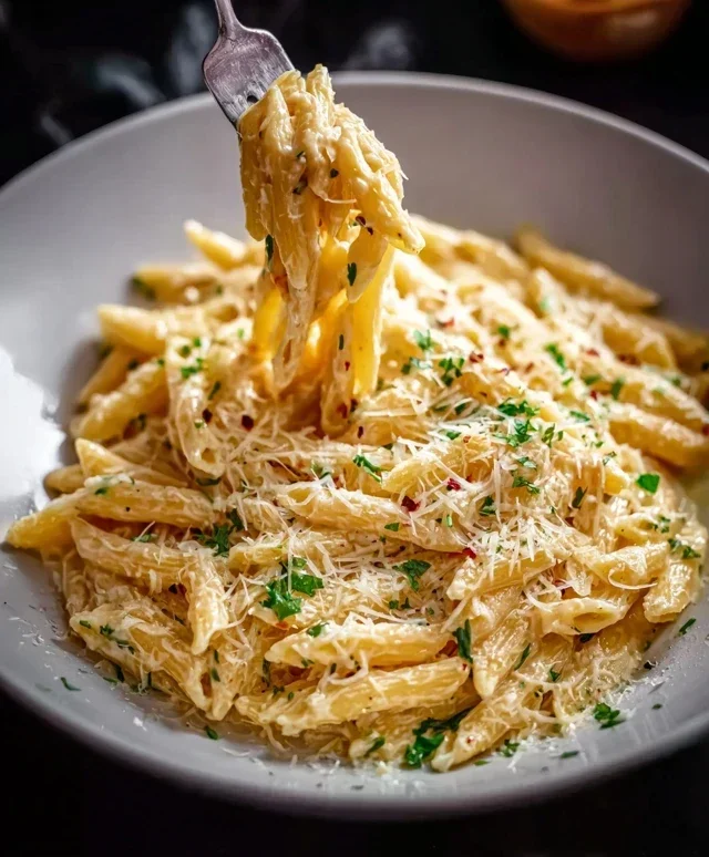 One Pot Creamy Garlic Pasta (Just 20 Minutes!)