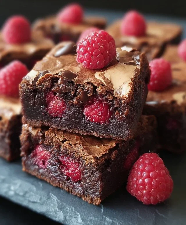 Raspberry Swirl Brownies