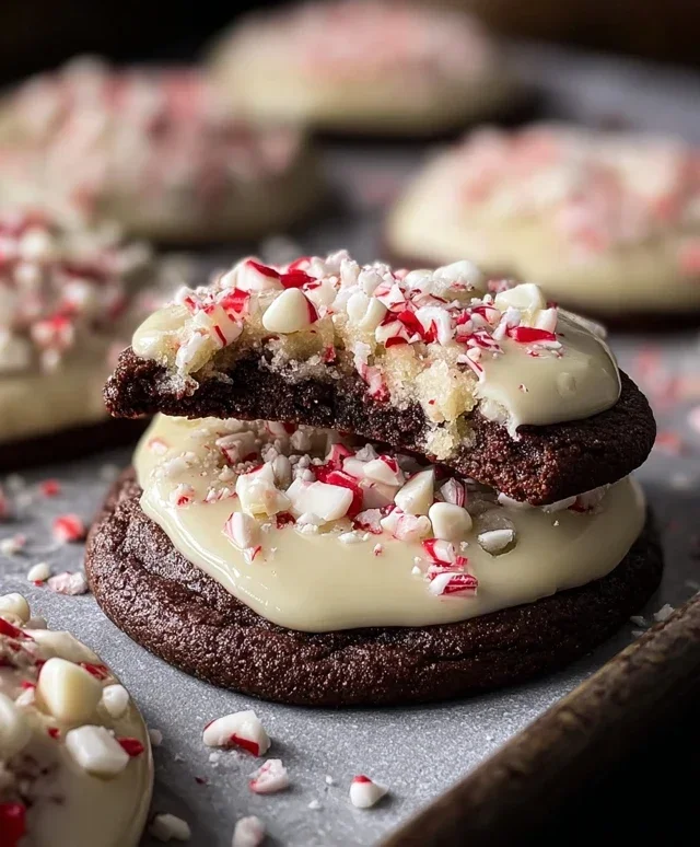 White Chocolate Peppermint Bark Cookies