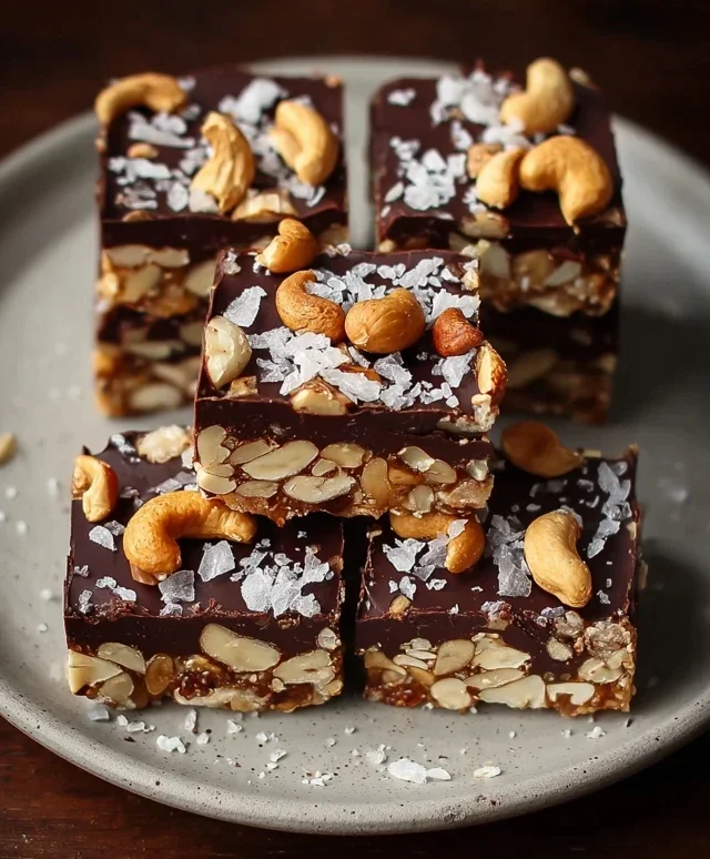 Dark Chocolate and Sea Salt Nut Bars