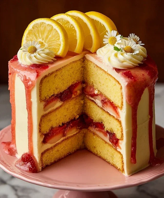 Strawberry Lemonade Cake